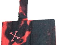 X-Files fabric zine cover: Useful for covering zines with a NSFW cover. Artist is unknown. (MsC 0403)