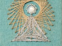 IDIC string art: IDIC string art by Monica Miller. (MsC1031)
